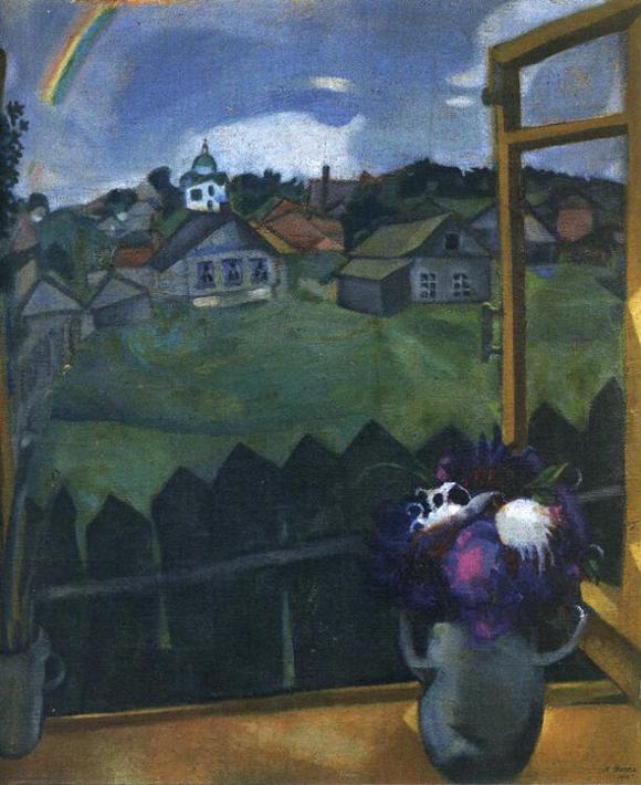 Марк Шагал :: Окно. Витебск (1908 год)